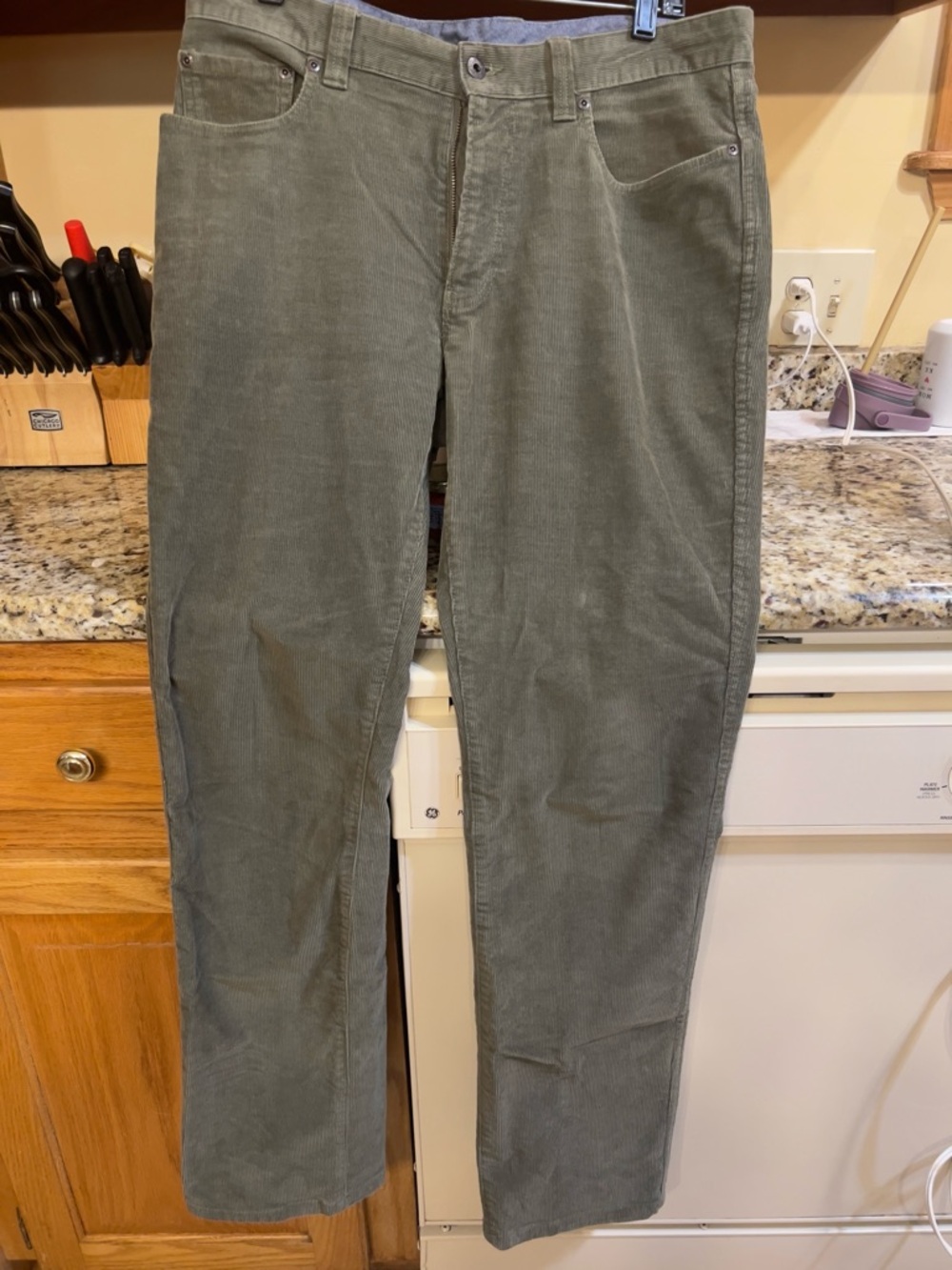LLBean Men's Olive Green Corduroy Pants